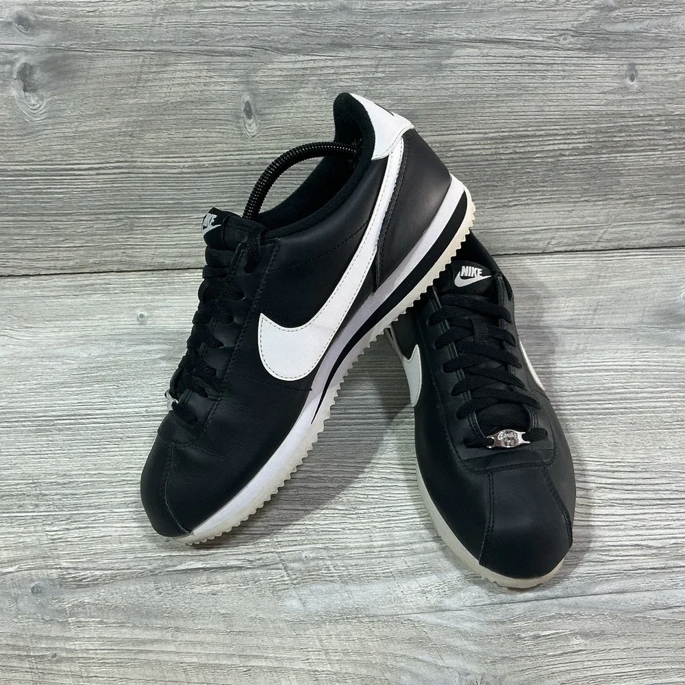 Nike Cortez '72 OG Black White Leather Shoes Sneakers 819719-012 Men's Size 10